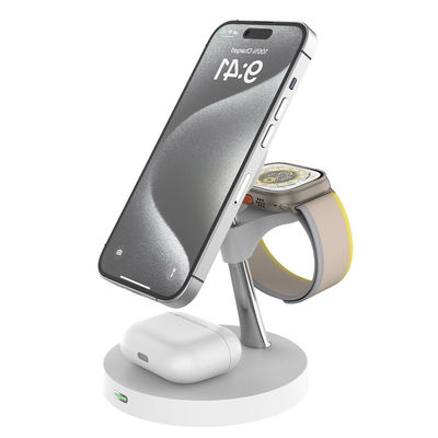 良い値段 4 イン 1 マグネティックワイヤレス充電器 15W iPhone 16/15/14/13/12 Airpods イヤホン Qi 電話 オンライン
