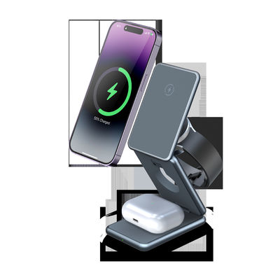 良い値段 AK09 折りたたみ可能な3イン1 充電ステーション 複数のAppleデバイス用 磁気無線充電ステーション iPhone 16用 オンライン
