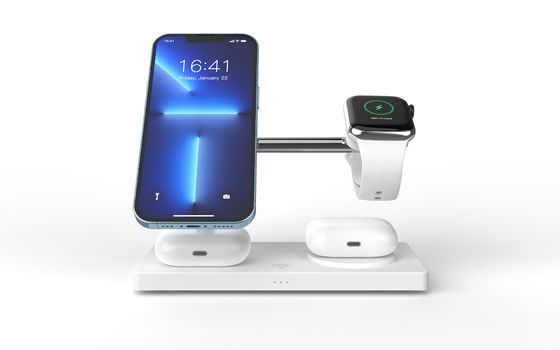 良い値段 T218 Apple Wireless Charger For Iphone ABS+Zine Alloy Black Wireless Charger オンライン