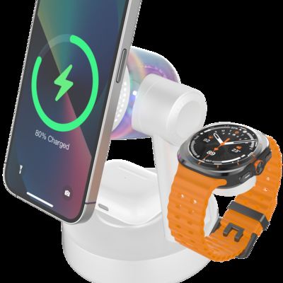 良い値段 5 in 1 Magnetic Wireless Charger Bluetooth Speakers and Night Light for Apple Mag Safe iPhone 17 16e 16 15 14 13 12 Pro Max iWatch and AirPods Fast Charging Station オンライン