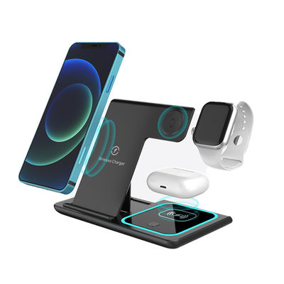 良い値段 折りたたみ可能な3イン1 急速充電器 ダブルコイルデザイン 無線充電ステーション オンライン