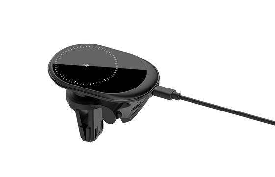 ブラック ミニ 15W 急速磁気充電器 車用無線充電器