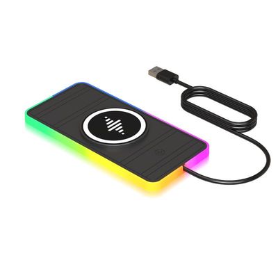 急速な車用無線充電器 RGBライト付きのAppleデバイス用のブラック充電パッド