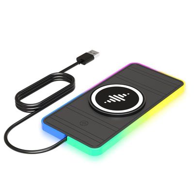 良い値段 ブラック RGB カー ワイヤレス 充電パッド Apple iPhone/Watch 9V/2A 入力電源保護 オンライン
