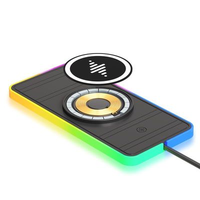 良い値段 磁気無線カーチャージャー RGB LEDライト 充電  Qi 電話とイヤホン - 15W パワー オンライン