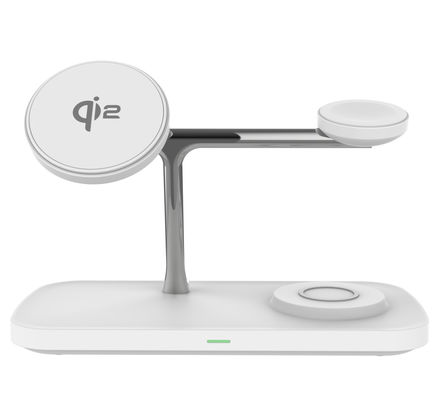 15W Qi 2 5 In 1 マグネット式無線充電器 LED インジケータ付き Apple サムスン 時計 イヤボード Qi 対応デバイス