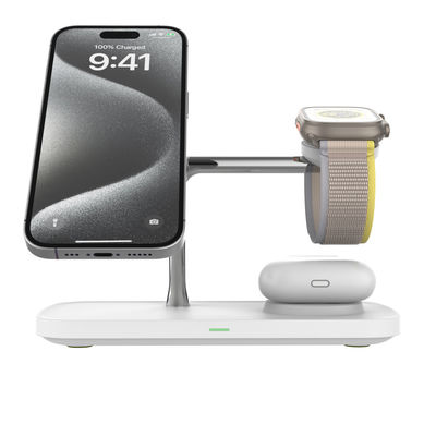 Qi 2 オールイン1 ワイヤレス充電ステーション Apple & Samsung