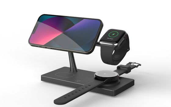 良い値段 T218 Muilt-Functional 無線高速充電器 デュアル 15W ナイトライトを搭載したApple と Samsung 時計をサポート オンライン