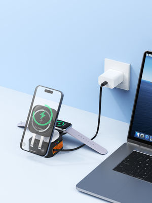 15W CYJ-10 デスクトップ ポータブル 無線急速充電器 インディケーターライト付き磁気充電器 インテリジェント充電器