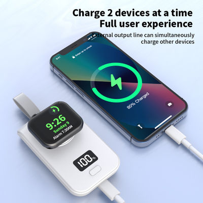 2025 最新のワイヤレス充電器 アップルウォッチ ABS+PC 2W ミニパワーバンク サポート ハージング Iwatch