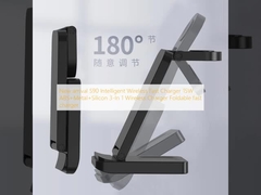 新品S90 インテリジェントワイヤレス 急速充電器 15W ABS+メタル+シリコン 3イン1 ワイヤレス充電器 折りたたみ可能な高速充電器