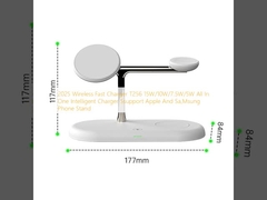 2025 ワイヤレス 急速充電器 T256 15W/10W/7.5W/5W オールインワン インテリジェント 充電器 Apple And Sa,Msung Phone Stand をサポート