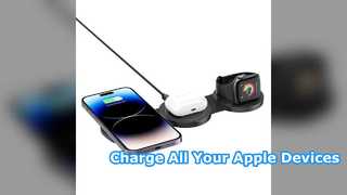 Apple デバイス用の折りたたみ式ワイヤレス充電器に